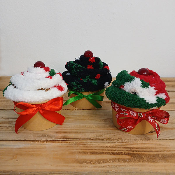 Christmas Sock Cupcakes