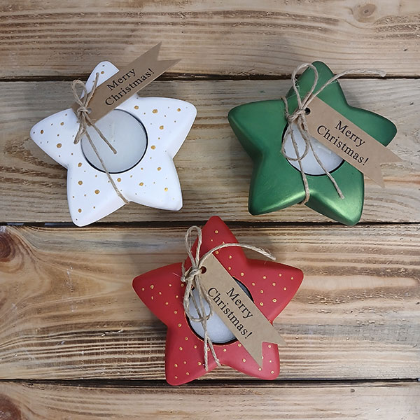 Custom Color Star Candle Holders
